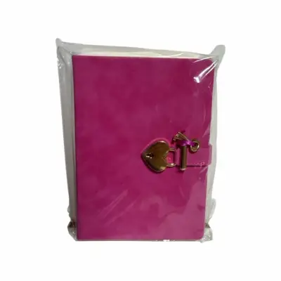 Victoria's Journals Hush Hush Fuşya Kalp Kilitli Çizgili 160 Yp 13x18 - 2