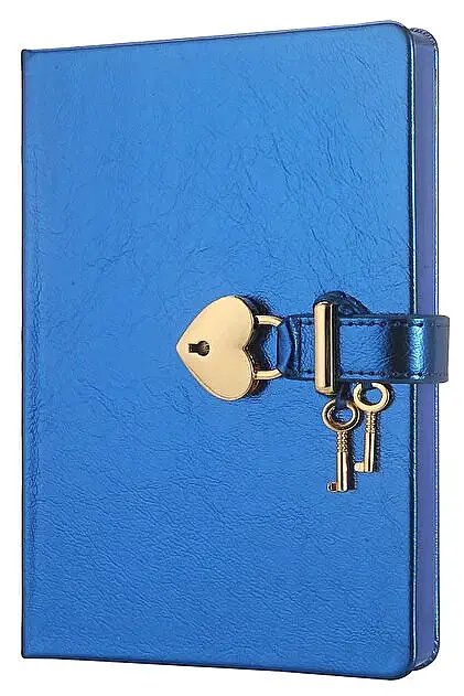 Victorias Journals Hush Hush Mavi Kalp Kilitli Özel 160 Yp 13x18 Cm + Kalemlik - 3