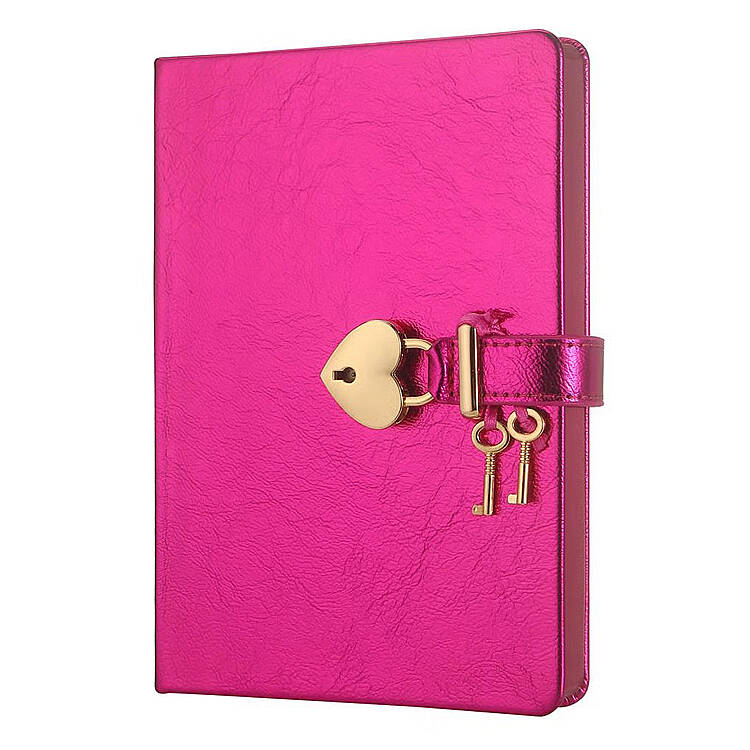 Victorias Journals Hush Hush Metalik Koyu Platinium Kalp Kilitli Çizgili 160 Yp 13x18 Cm Kutulu - 1