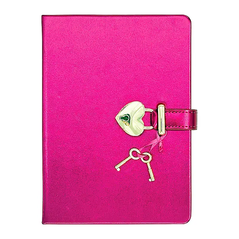 Victorias Journals Hush Hush Metalik Koyu Platinium Kalp Kilitli Çizgili 160 Yp 13x18 Cm Kutulu - 2