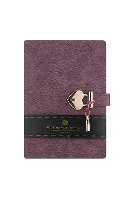 Victorias Journals Hush Hush Mor Kalp Kilitli Çizgili 160 Yp 13x18 Cm - 1