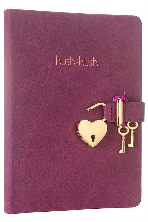 Victorias Journals Hush Hush Mor Kalp Kilitli Çizgili 160 Yp 13x18 Cm - 2