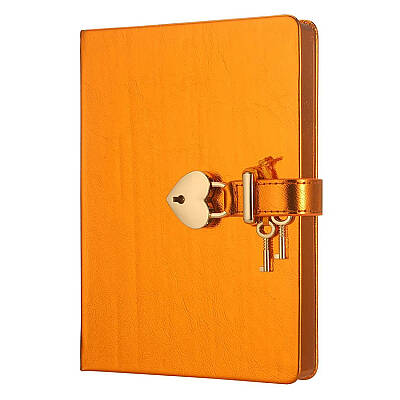 Victorias Journals Hush Hush Turuncu Kalp Kilitli Özel 160 Yp 13x18 Cm - Victorias Journals