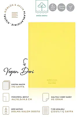 Victorias Journals Softtones Sarı Not Defteri A6 - Victorias Journals (1)
