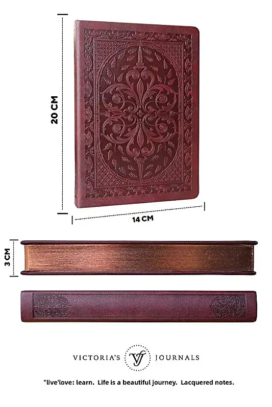 Victorias Journals Vintage Old Book Defter Çizgili 14x20 cm 160 Yp Kahverengi - 4