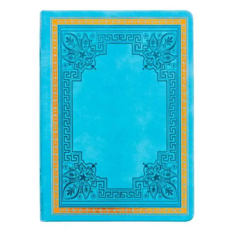 Victoria's Journals Vintage Old Book Turkuaz Çizgili 160 Yp 14x20 - 2