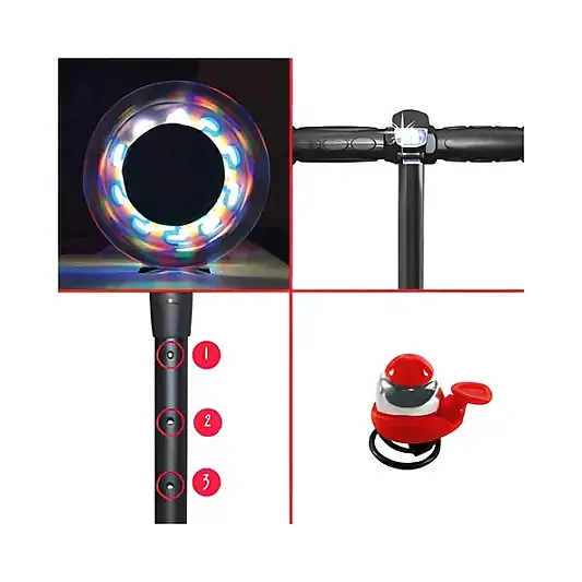 Voit 3 Teker Işıklı Scooter Fuşya - 3