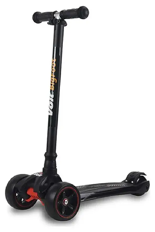 Voit Işıklı Geniş 3 Teker Scooter Siyah - 1