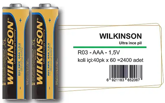 Wilkinson İnce Kalem Pil R03 AAA Ultra - 2