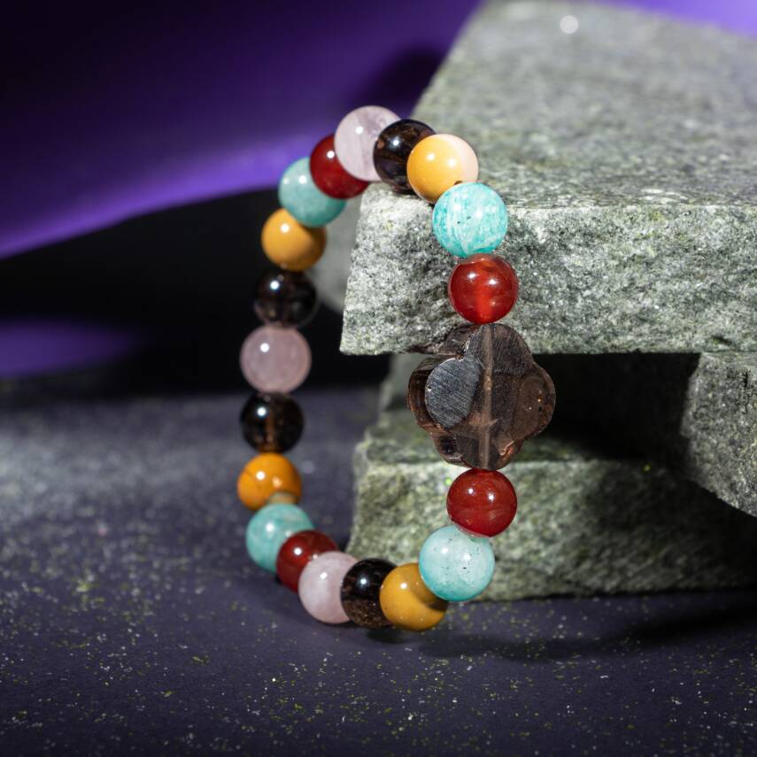 Yay Burcu Bileklik Ametist, Kalsit, Labradorit, Lapis Lazuli - 3