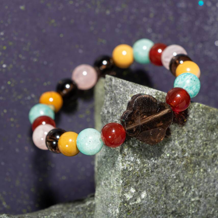 Yay Burcu Bileklik Ametist, Kalsit, Labradorit, Lapis Lazuli - 4