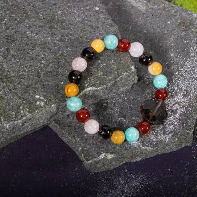 Yay Burcu Bileklik Ametist, Kalsit, Labradorit, Lapis Lazuli - 5