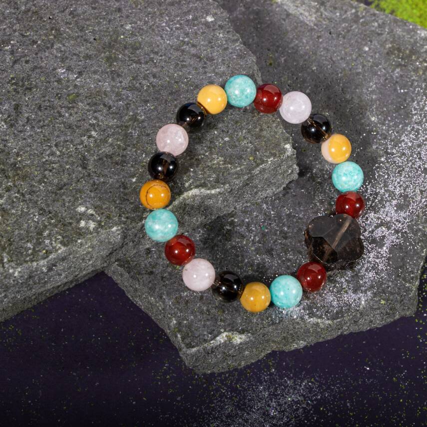 Yay Burcu Bileklik Ametist, Kalsit, Labradorit, Lapis Lazuli - 5