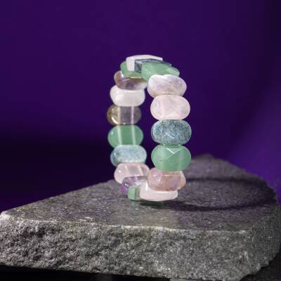 Yay Burcu Bileklik Ay Taşı, Bronzit, Güneş Taşı, Jasper, Lapis Lazuli, Selenit - Osmanlı Doğaltaş