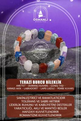 Yay Burcu Bileklik Ay Taşı, Bronzit, Güneş Taşı, Jasper, Lapis Lazuli, Selenit - 2