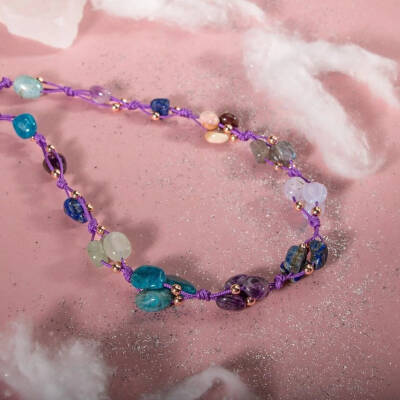 Yay Burcu Kolye Ametist, Jasper, Kalsedon, Labradorit, Lapis Lazuli, Mavi Apatit, Yeşil Aventurin - 4