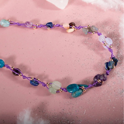 Yay Burcu Kolye Ametist, Jasper, Kalsedon, Labradorit, Lapis Lazuli, Mavi Apatit, Yeşil Aventurin - 5