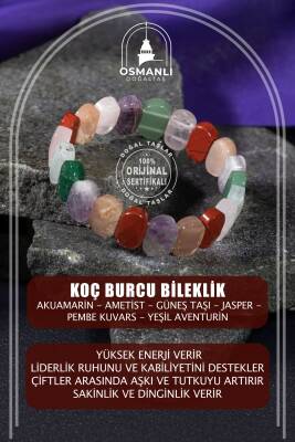 Yengeç Burcu Bileklik Golden Obsidyen, Havlit, Kaplan Gözü, Labradorit, Yeşil Aventurin, Yeşim - 2