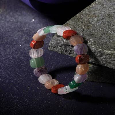 Yengeç Burcu Bileklik Golden Obsidyen, Havlit, Kaplan Gözü, Labradorit, Yeşil Aventurin, Yeşim - 4