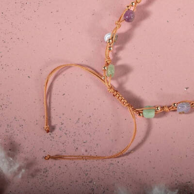 Yengeç Burcu Kolye Ametist, Ay Taşı, Kalsedon, Kaplan Gözü, Krizopras, Pembe Kuvars, Yeşil Aventurin - 4