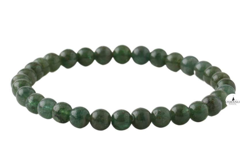 Yeşil Apatit 6mm Doğal Taş Bileklik - 1