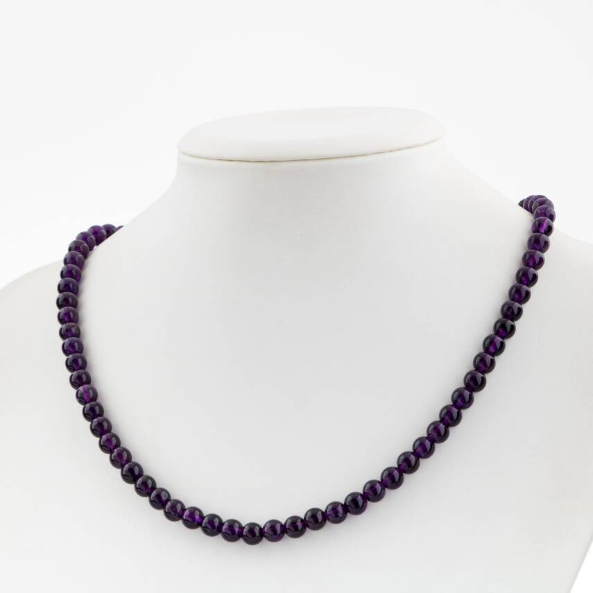 Yeşil Aventurin 6 mm Dizi Doğal Taş Kolye - 1