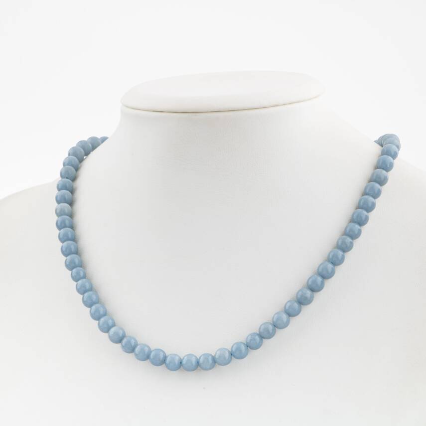 Yeşil Aventurin 6 mm Dizi Doğal Taş Kolye - 3