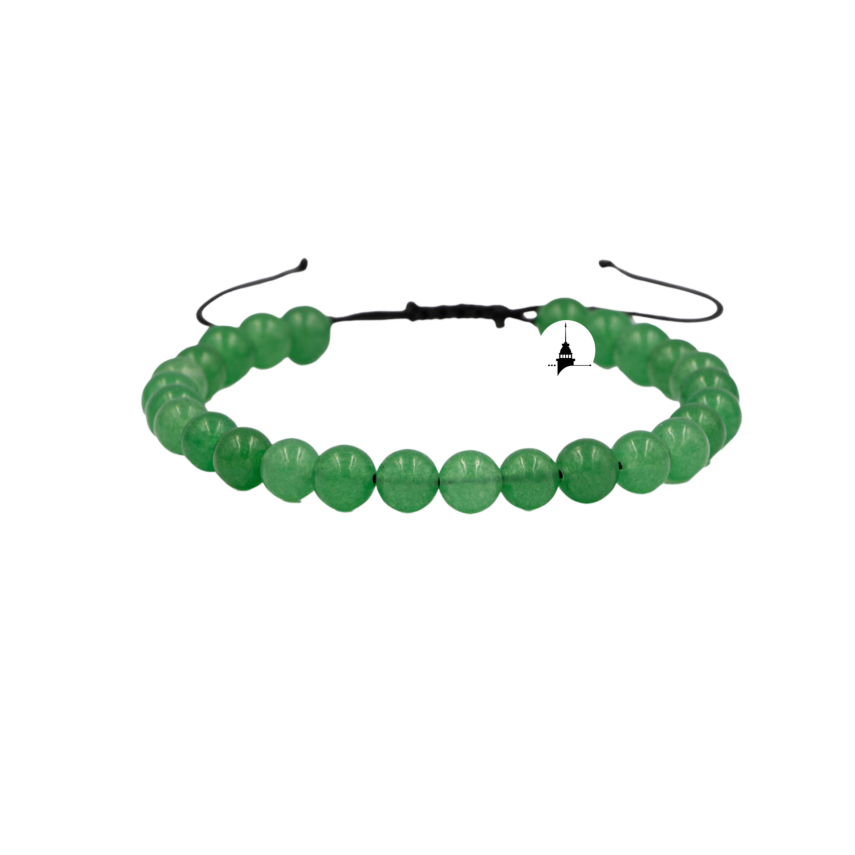 Yeşil Aventurin 6mm Merdiven Kapama Doğal Taş Bileklik - 1