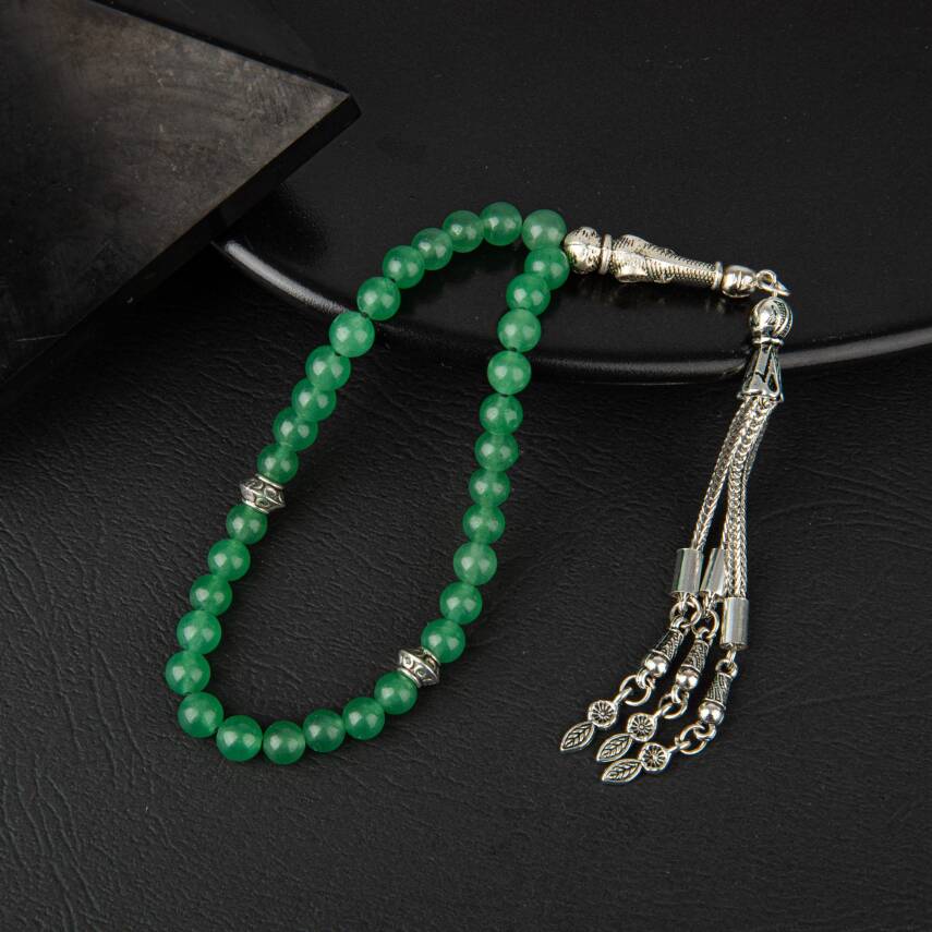 Yeşil Aventurin Doğal Taş Tesbih 33lük - 6mm - 1