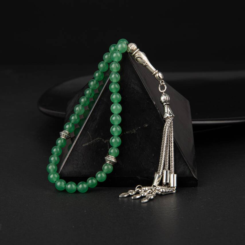 Yeşil Aventurin Doğal Taş Tesbih 33lük - 6mm - 2