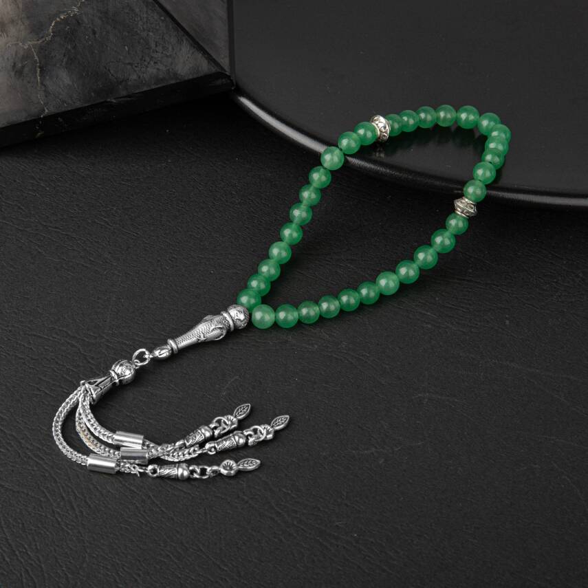 Yeşil Aventurin Doğal Taş Tesbih 33lük - 6mm - 3