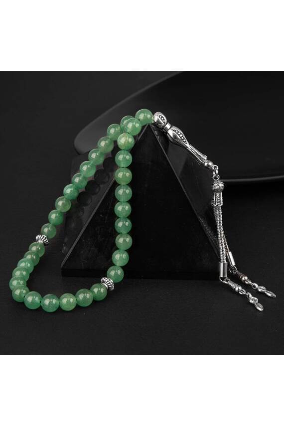 Yeşil Aventurin Doğal Taş Tesbih 33lük - 8mm - 1