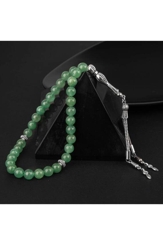 Yeşil Aventurin Doğal Taş Tesbih 33lük - 8mm - 1