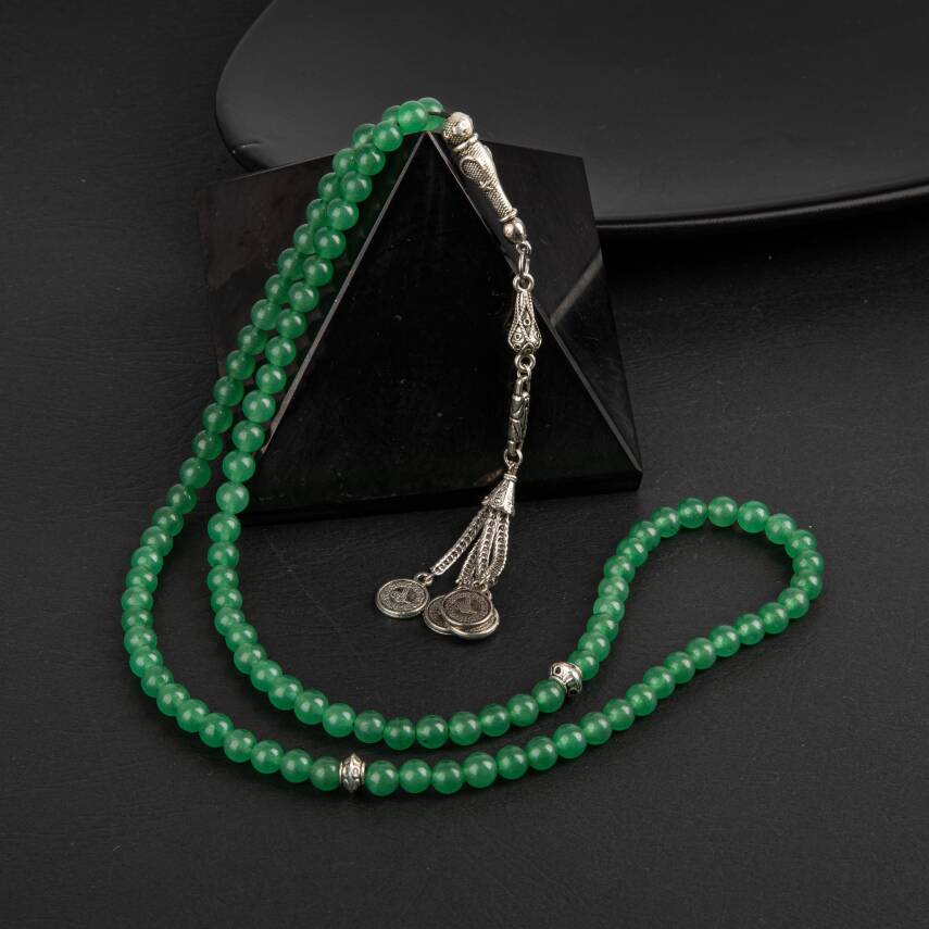 Yeşil Aventurin Doğal Taş Tesbih 99luk - 6mm - 1