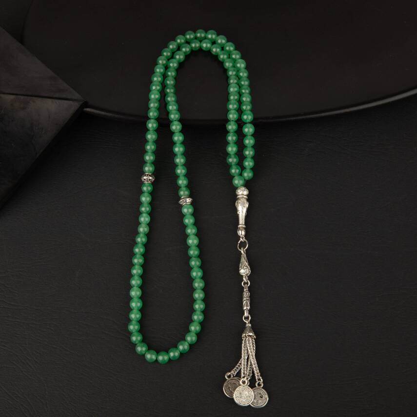 Yeşil Aventurin Doğal Taş Tesbih 99luk - 6mm - 2