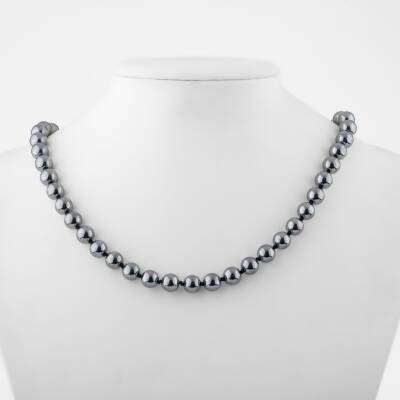 Yeşil Florit 8 mm Düğümlü Doğal Taş Kolye - Osmanlı Doğaltaş