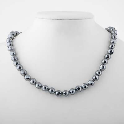 Yeşil Florit 8 mm Düğümlü Doğal Taş Kolye - 2