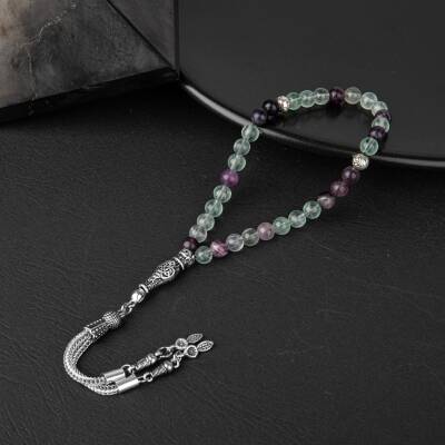 Yeşil Florit Doğal Taş Tesbih 33lük - 6mm - Osmanlı Doğaltaş