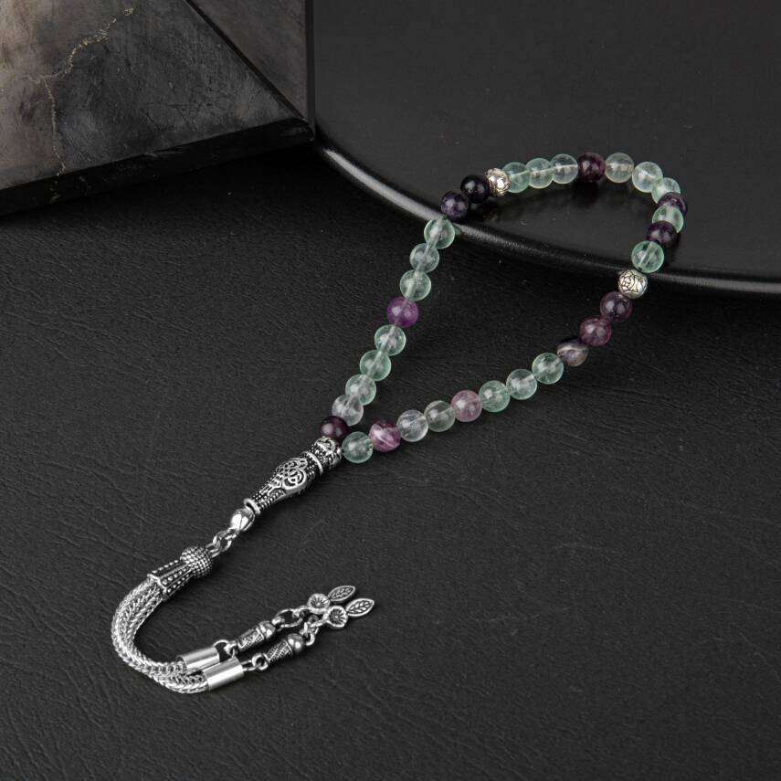 Yeşil Florit Doğal Taş Tesbih 33lük - 6mm - 1