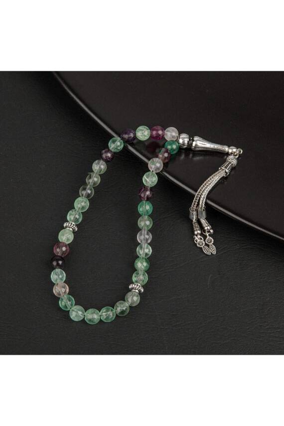 Yeşil Florit Doğal Taş Tesbih 33lük - 8mm - 1