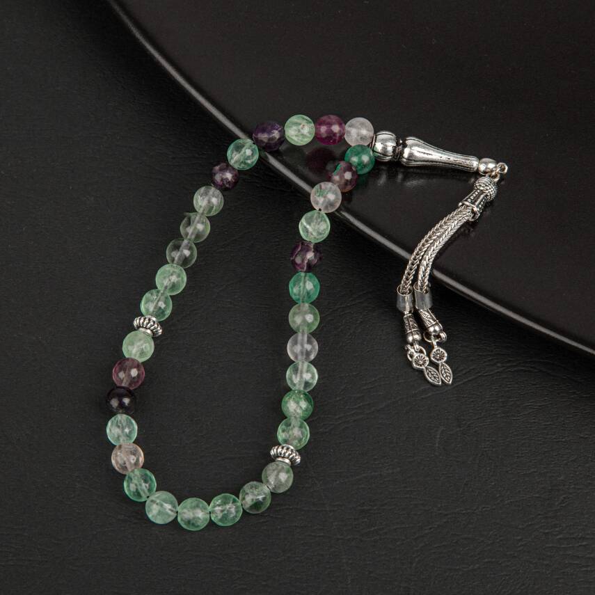 Yeşil Florit Doğal Taş Tesbih 33lük - 8mm - 3