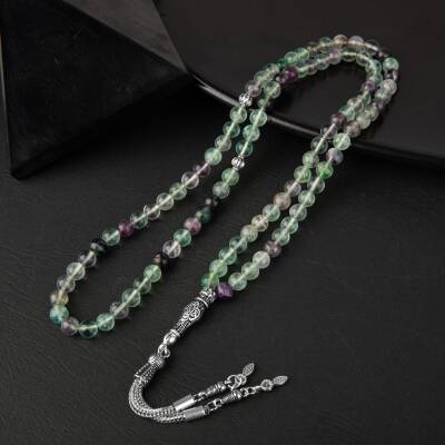 Yeşil Florit Doğal Taş Tesbih 99luk - 6mm - Osmanlı Doğaltaş