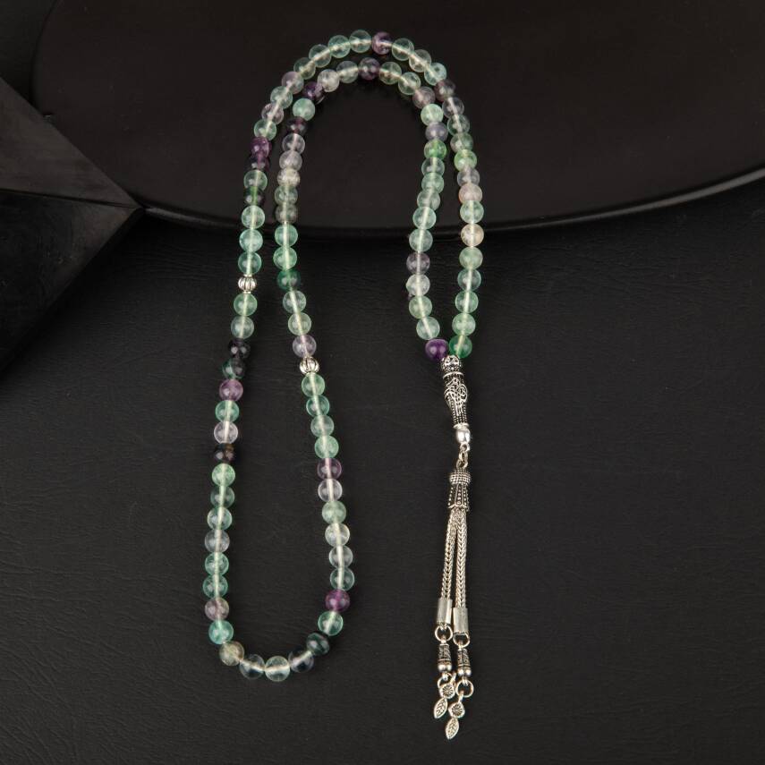 Yeşil Florit Doğal Taş Tesbih 99luk - 6mm - 2