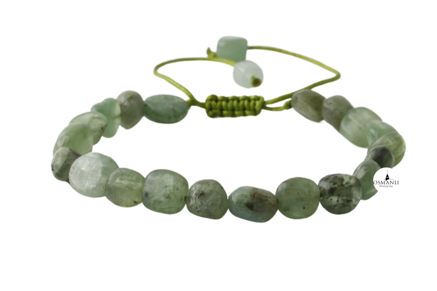 Yeşil Kiyanit Natürel Kesim Doğal Taş Bileklik - 2