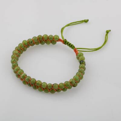 Yeşim 4mm Çift Sıra Doğal Taş Bileklik - 4