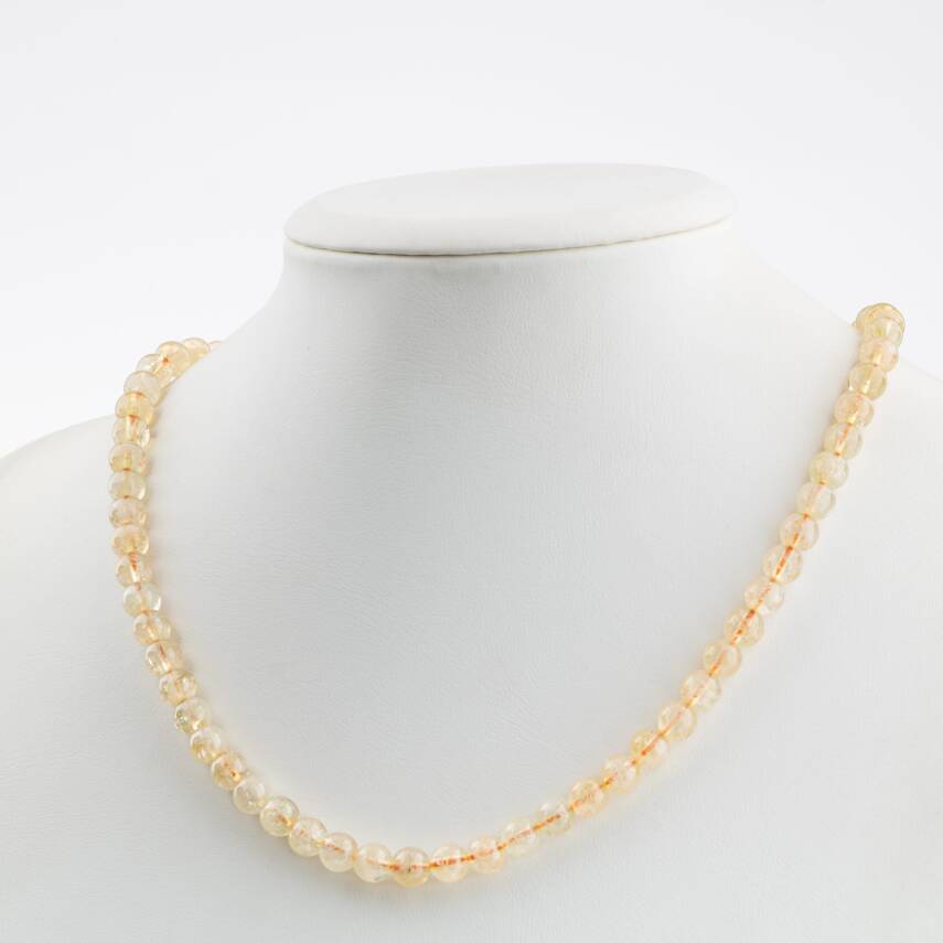 Yeşim 6 mm Dizi Doğal Taş Kolye - 1