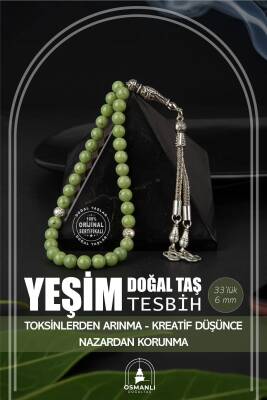Yeşim Doğal Taş Tesbih 33lük - 6mm - 2