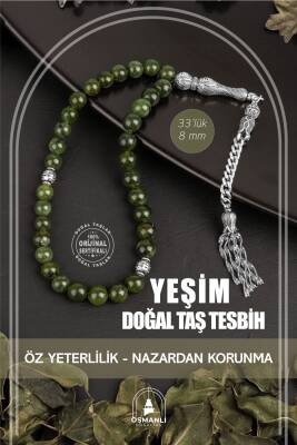 Yeşim Doğal Taş Tesbih 33lük - 8mm - 2