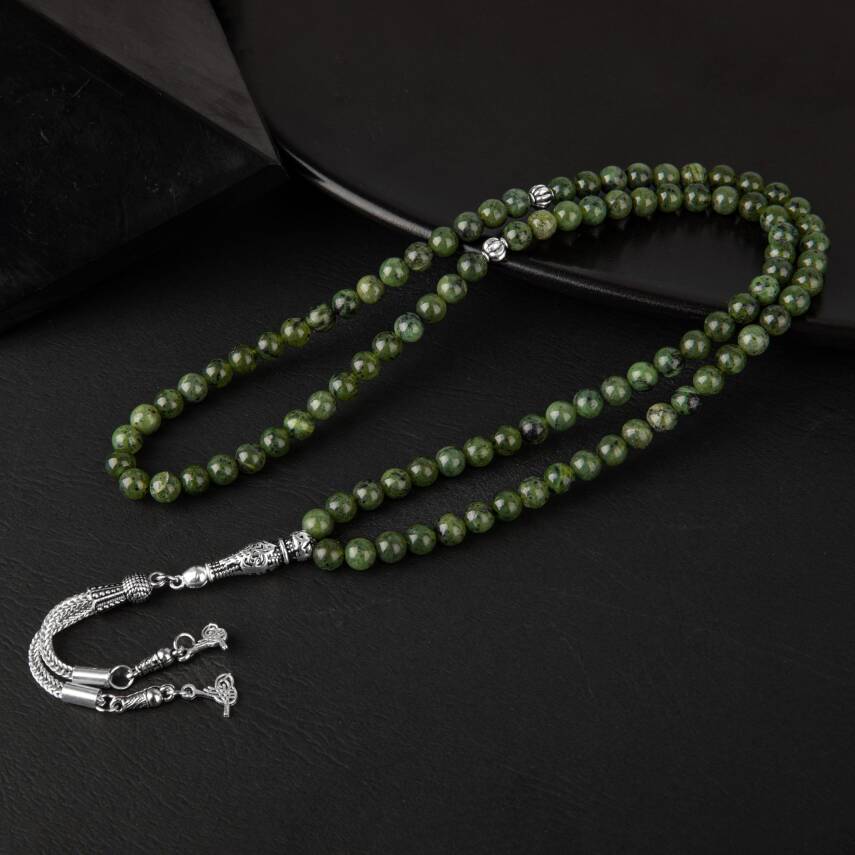 Yeşim Doğal Taş Tesbih 99luk - 6mm - 1