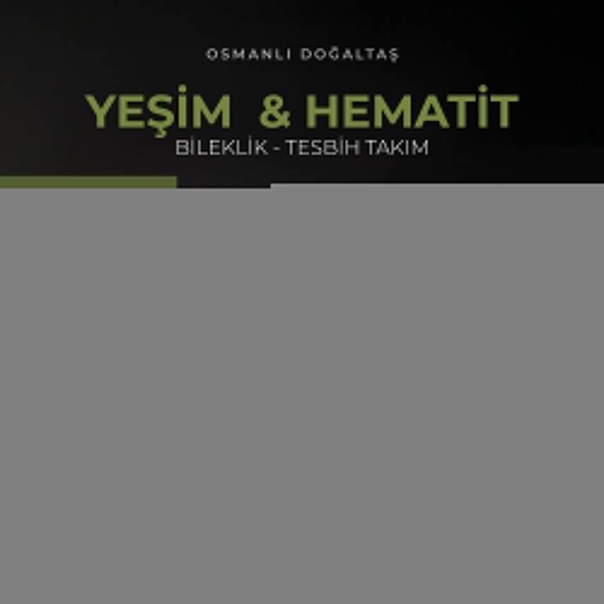 Yeşim-Hematit Doğal Taş Tesbih Bileklik Seti - 1